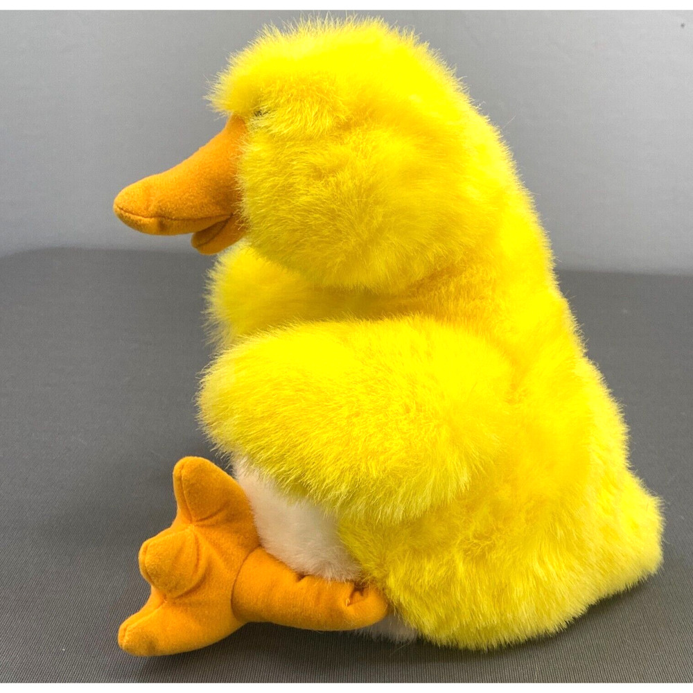 VTG Plush Duck Stuffed Animal 1990 Just Friends Moonbeam Toys Yellow Easter 13" - Picture 4 of 10